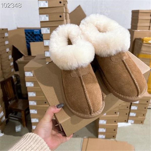 

australia snow boots designer womens mini boot platform ankle warm fur booties australian fluffy fuzz mule tazz slippers size eur35-44, Black