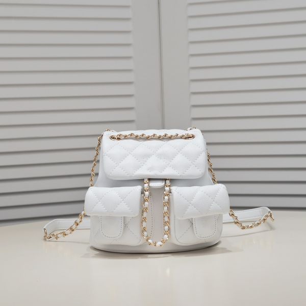 

new designer bags women duma series backpack flip back mini backpack book bag matel logo oat cowhide material