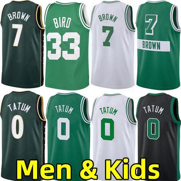 

men youth kids basketball jerseys jayson tatum jaylen 7 brown larry bird wear city jersey
