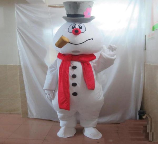 

2018 the snowman mascot costume frosty the snowman costume3647280, Red;yellow