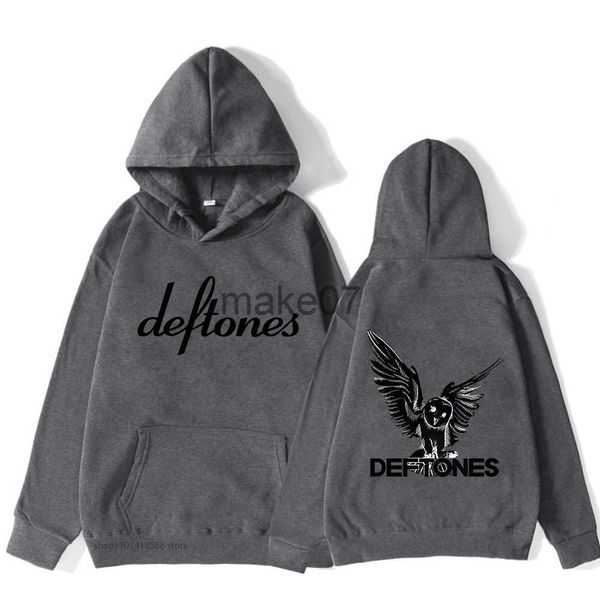 

men's hoodies sweatshirts around the fur tour band hoodies hip hop men retro deftones sweatshirts women streetwear man long sleeve wint, Black