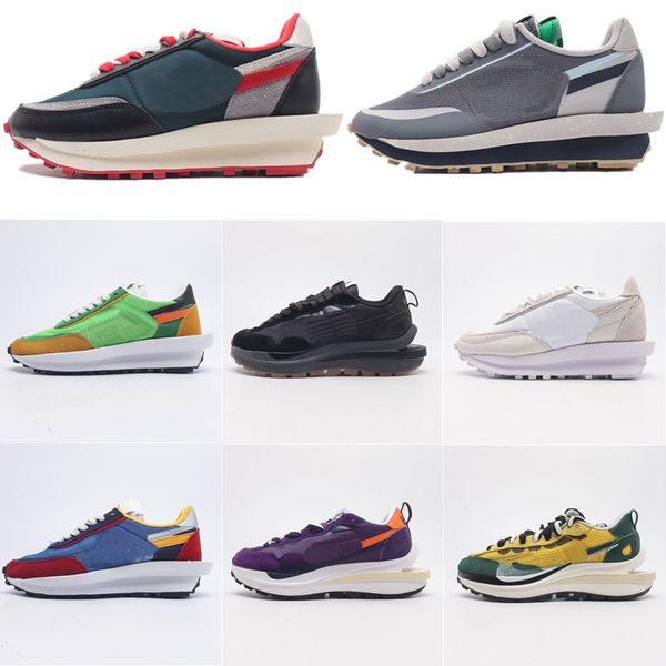 

combination sports shoes sachi ld waffle dark gray black anthracite avant-garde avant-garde deformation casual jogging men womens low breath