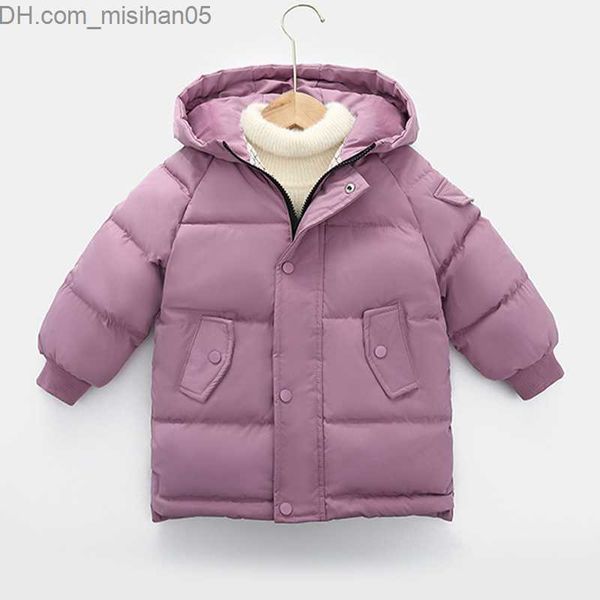 

down coat down coat winter s for kids thick long jackets boys girls warm outerwear cotton hooded snowsuit overcoat 2 4 6 8 10 y 221130 z2308, Blue;gray