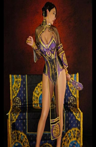 

stage wear traditional chinese clothing women nightclub party bodysuit vintage dancer leotard performance show costumesstage6353184, Black;red