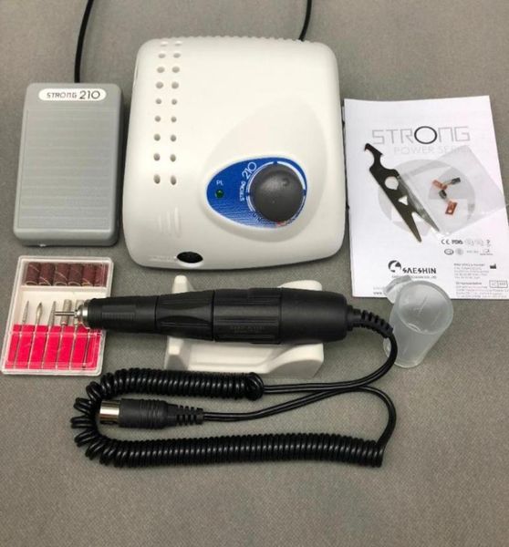 

strong65w manicure machine 35k40k45k electric nail drill machine strong 210 manicure pedicure nail file bit art equipment8053310