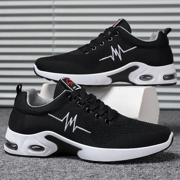 

sports cushion running shoes mens sneakers black white red trainers outdoor designer shoe