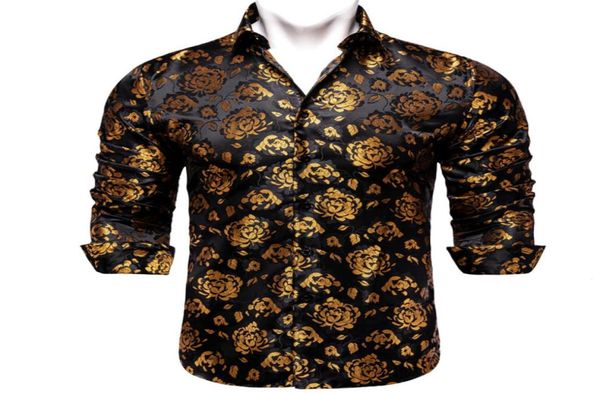 

men039s casual shirts luxury gold floral black clothing purple red blue social tuxedo dress dibangu 2302017683039, White;black