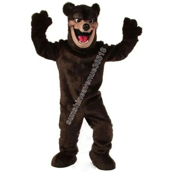 

brown bear mascot costume cartoon anime theme character carnival adults size christmas birthday party outdoor outfit suit, Red;yellow