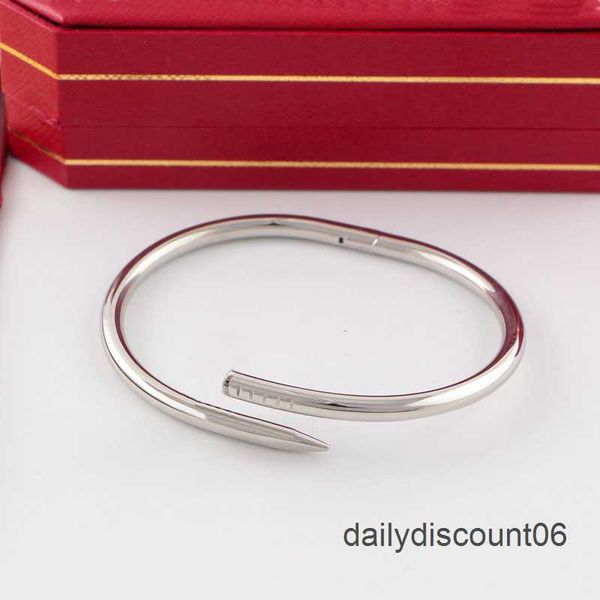 

cuff bangle juste a clou nail bracelet luxury jewelry bangleset auger lovers men and women 16 19 cm gold rose steel, Black