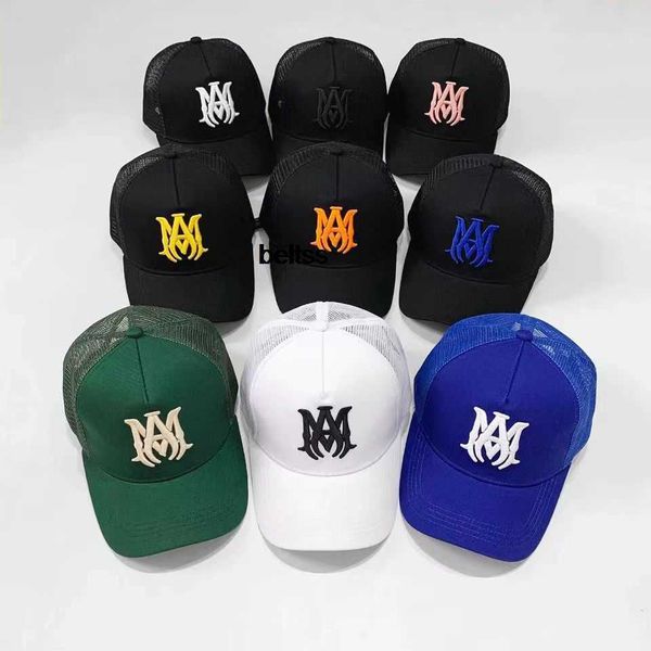 

new amris high street style embroidered baseball hip hop fashion versatile summer sunshade cap trend, Blue;gray