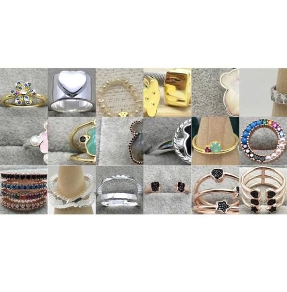 

100 s925 sterling silver new rainbow key ring order paragraph stretch rope design ins net red cute adjustable opening ring85889982504571