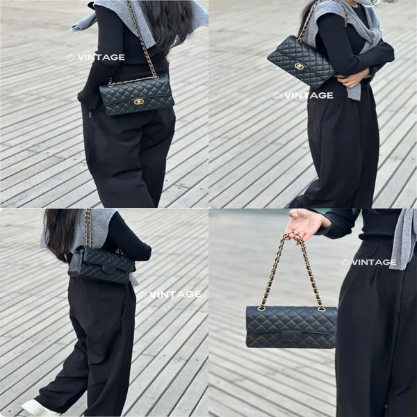 

r bag customized luxury brand cf handbag women's bag crossbody bag 2.55cm black and white pink multiple colors leboy bag style novelty