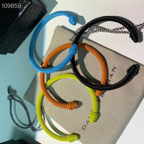 

david bracelet bangle jewelry bracelet colorless new high end bottom oil bracelet smooth single diamond couple bracelet 10, Black