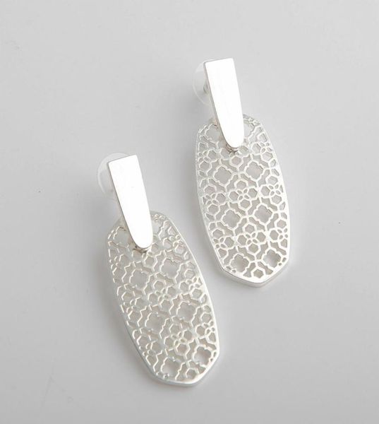 

filigree ear studs bright silver drop earrings with earring cartons87208272477737, Golden;silver