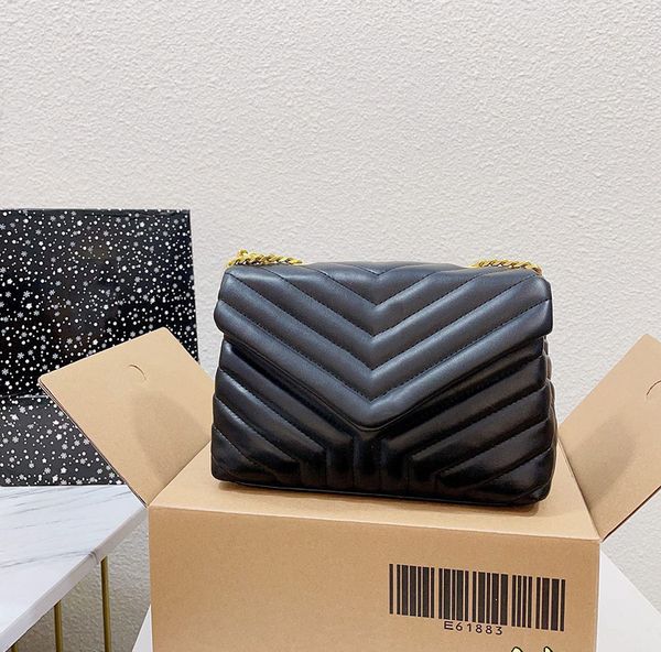 

5a quality loulou woman designer luxury bags gold chain shoulder crossbody bags for women classic flap purse real leather messenger bag smal