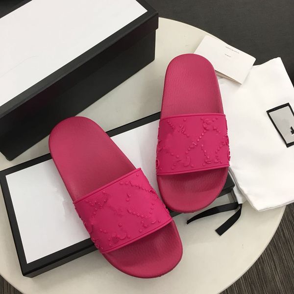 

designer sandals slippers summer men women shoes shaped multicolor flora slides molded footbed in black tonal rubber 0802