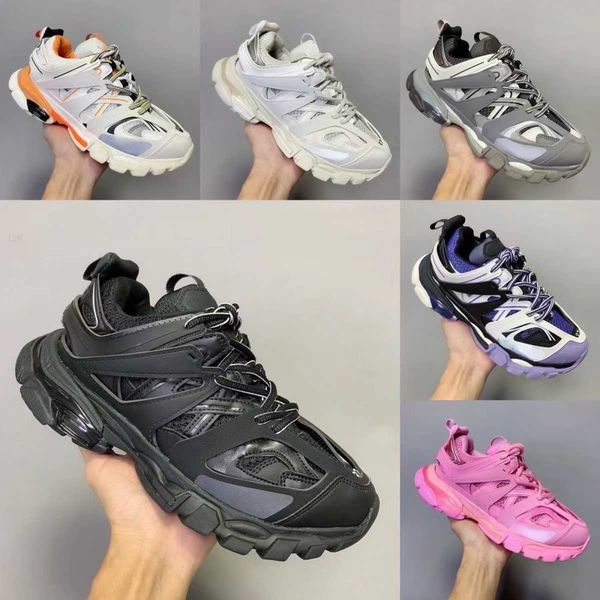 

5a men women casual shoes track 3 3.0 triple white black retro height up sneakers trainers shoes luxury brand designer tess.s. gomma nylon p