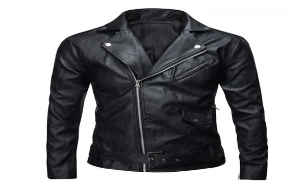 

whole 2017 pu leather jacket men basic coat wool leather men039s jackets slim leather motorcycle jackets trench parkas plu4221306, Black;brown