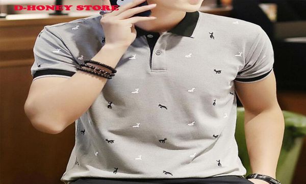 

2017 new arrivals polos mens printed polo shirts short sleeve camisas polo casual stand collar male polo shirt 3xl5249988, White;black