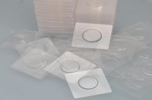 

100pcs whole clear square lash trays plastic transparent blank eyelash tray holder for eyelash packaging box case container9258471