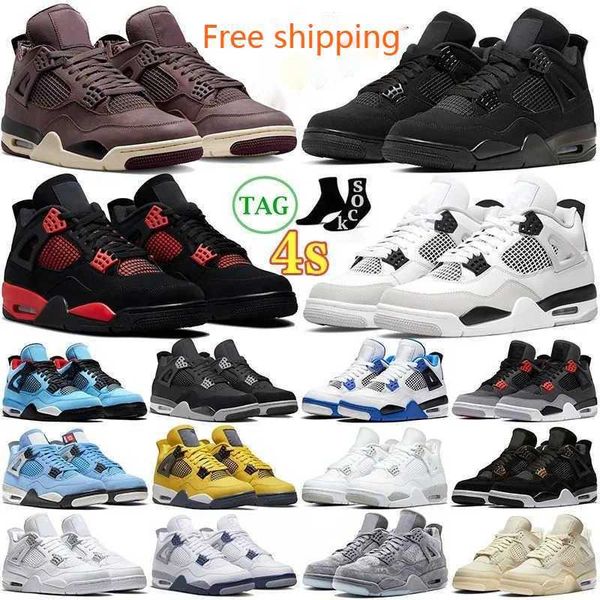 

jumpman 4 4s mens j4 basketball shoes military black cat canvas university blue red thunder cactus jack men women trainers outdoor sports sn