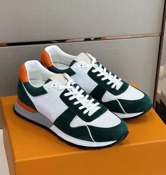 

luxury 2023 new men run away low sneakers shoes men rubber sole calf leather men's party wedding skateboard walking wholesale discount, Black