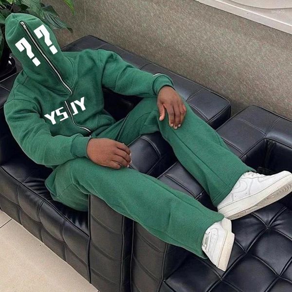 

men's tracksuits y2k streetwear play tricks letter printed hoodies men hip hop gothic zip up harajuku goth oversized winter jackets fit, Gray