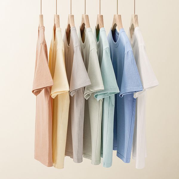 

summer pure color cotton undershirt white casual round-neck t-shirt, White;black