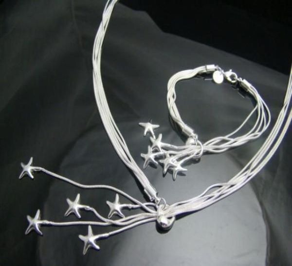 

whole lowest christmas gift 925 silver necklacebracelet set s718357871