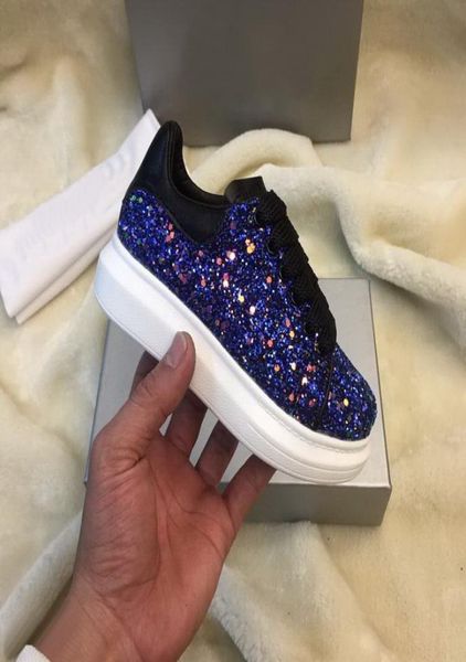 

2021 kids designer shoes luxury platfrom sneakers with sequins or glitter for toddlers boys girls3293710, Black;red
