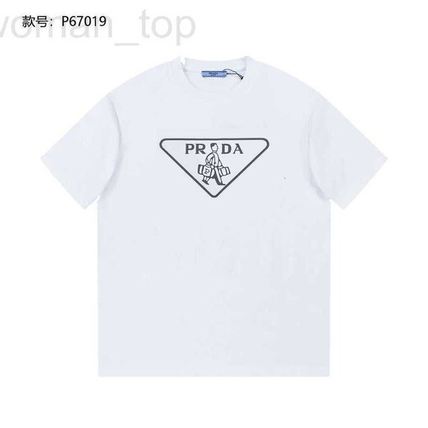 

women's t-shirt designer home p 23 early spring new classic triangle portrait 3d print men's and versatile short sleeve a6ih, White