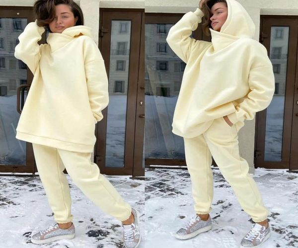 

5 colors womens two piece pants twopiece hoodie suit jumpsuit long sleeve tracksuit fall women outfits matching sets4134925, White