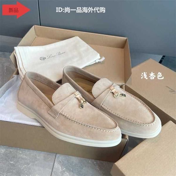 

loro * piana women's shoes 23 new genuine leather lp slip-on shoe, Black