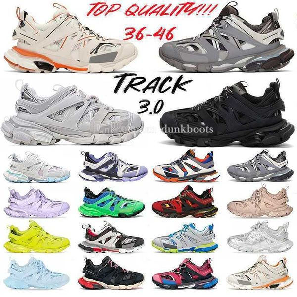 

running shoes designers casual shoes track 3.0 tess s sneakers paris men women triple white black pink grey beige orange blue platform track