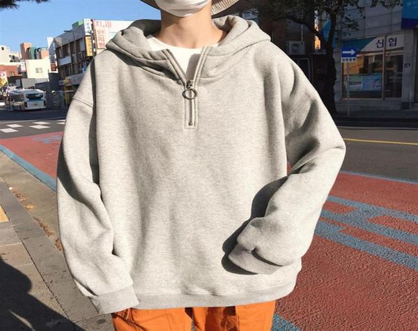 

mens sweatshirt spring long sleeve men solid hooded loose hip hop streetwear pullover285o2421539, Black