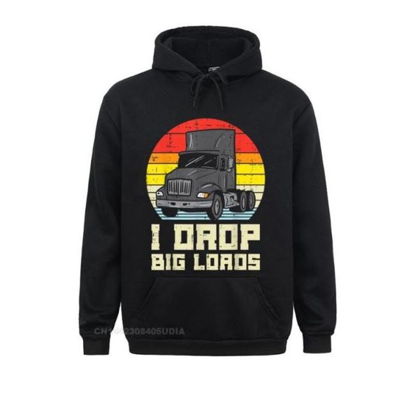

men039s hoodies sweatshirts mens drop big loads truck retro truckin semi driver trucker gift hoodie for men special clothes d8884016, Black