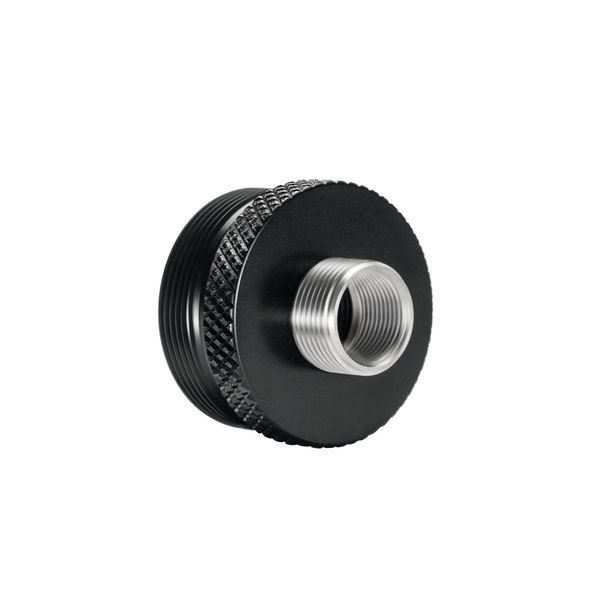 

1/2-28 to 5/8-24 shoulder-less conversion adapter for solvent trap