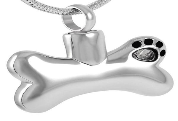 

my puppy039s most loving bone cremation urns for ashes stainless steel urn pendant dog printed pet necklaces2276787, Silver