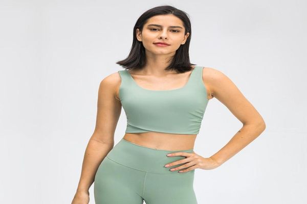 

solid color deep v tanks sports underwear women039s front cross vest yoga fitness bra running casual gym clothes5506776, White