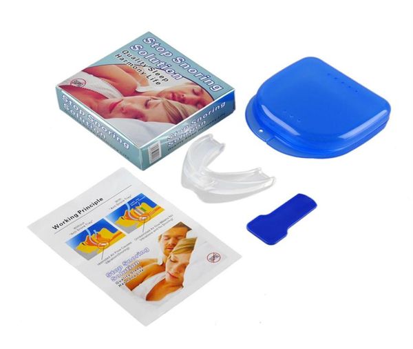 

ssnoring aids solution soft silicone mouthpiece anti snore belt good night sleeping apnea guard bruxism tray275q7307014
