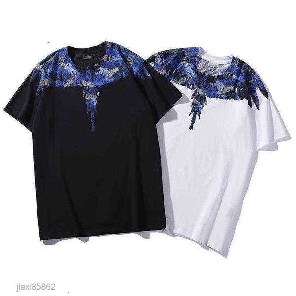 

tee t-shirt tees shirt s mb blue snake skin wing short sleeve street hip hop men's and women's halfs1s1, White;black