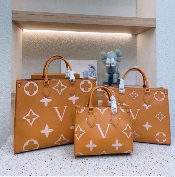 

10a tier mirror quality designer shopping bag gm 41cm womens real leather black purse embossed letters tote luxury canvas handbag medium sho