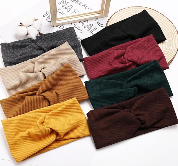 

hair clips barrettes women headband solid color cotton wide turban ed knotted headwrap girls hairband fashion accesso7274112, Golden;silver