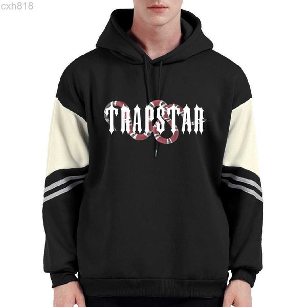 

designer clothing men's sweatshirts hoodie trapstar snake autumn/winter new high street korean edition loose casual versatile color blo, Black