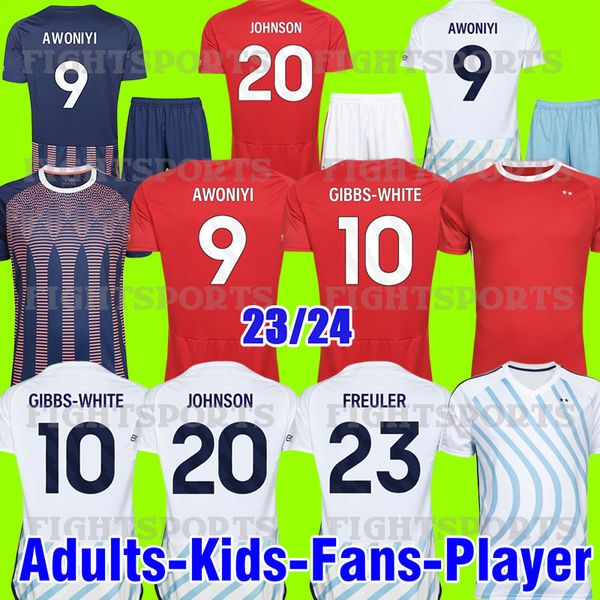 

nottingham 23 24 soccer jersey grabban johnson surridge 2023 men kids forest awoniyi ameobi mighten krovinovic zinckernagel lingard football, Black;yellow