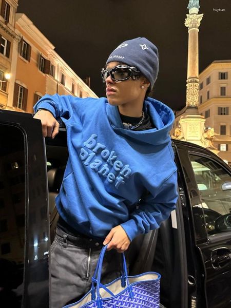 

men's hoodies hip hop women y2k streetwear letter print oversized hooded sweatshirts gothic grunge loose pocket hoodie, Black