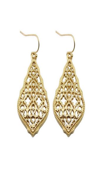 

zwpon bohemian gold filigree hollow teardrop earrings 2018 jewelry boho fashion women039s morocco statement earrings7104957, Silver