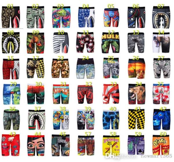 

2022 designer underwears mens boxer brand underpants tight breathable sports shorts polyester printed pants with bags6035945, Black;white