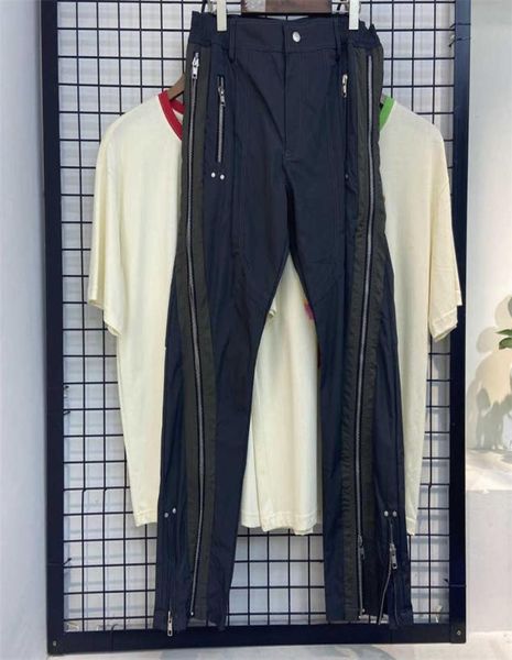 

men039s pants ins men039s loose casual function vibe trend nylon side zipper fashion pants6553335, Black