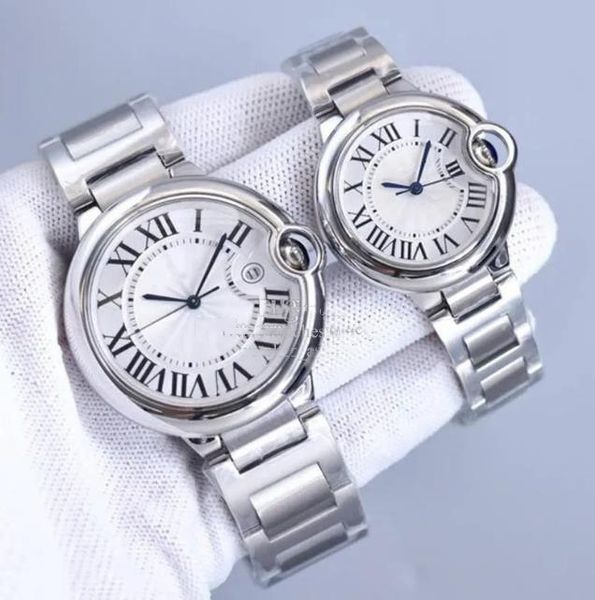 

ladies watch men automatic mechanical watches 33mm 36mm 42mm stainless steel wristband for men wristwatch business wristwatches, Slivery;brown